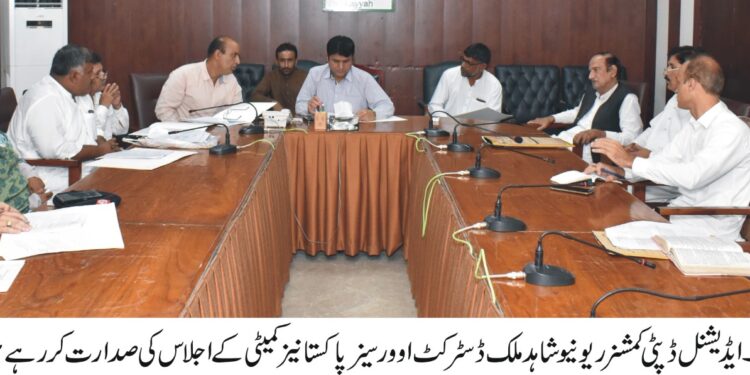 ایڈیشنل ڈپٹی کمشنر ریونیو شاہد ملک کی زیر صدارت ڈسٹرکٹ اوور سیز پاکستانیز کمیٹی کا اجلاس