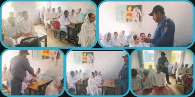 ٹریفک ایجوکیشن یونٹ ونگ،طلبا و طالبات کو روڈ سیفٹی کے حوالے سے لیکچر