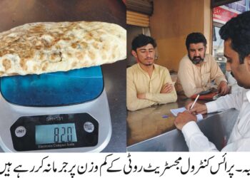 ضلع لیہ میں تندوری روٹی 100 گرام کی قیمت 12 روپے جبکہ نان 120 گرام کی قیمت 16 روپے مقرر