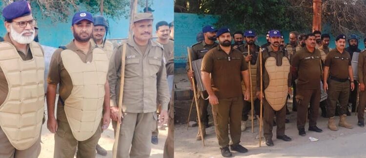 لیہ دفعہ 144 ممکنہ احتجاج کے پیش نظر پولیس کے نوجوان سارا دن ڈیوٹی پر موجود رہے