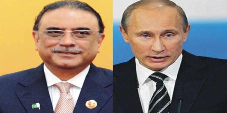 صدر زرداری، ولادی میر پیوٹن نے دوطرفہ تعلقات کو مضبوط بنانے پر زور دیا