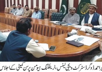 ڈسٹرکٹ ویجی لینس،ٹریفکنگ ہیومن پرسن کمیٹی کا اجلاس منعقد